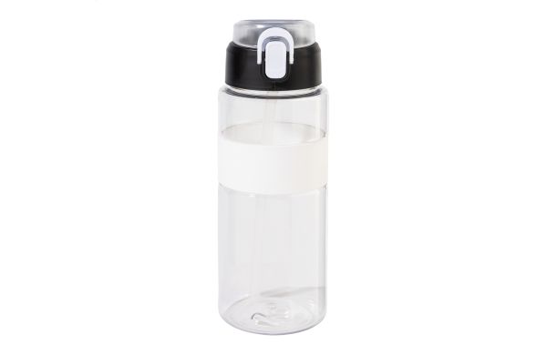 RPET Trinkflasche Fitgrip, weiß