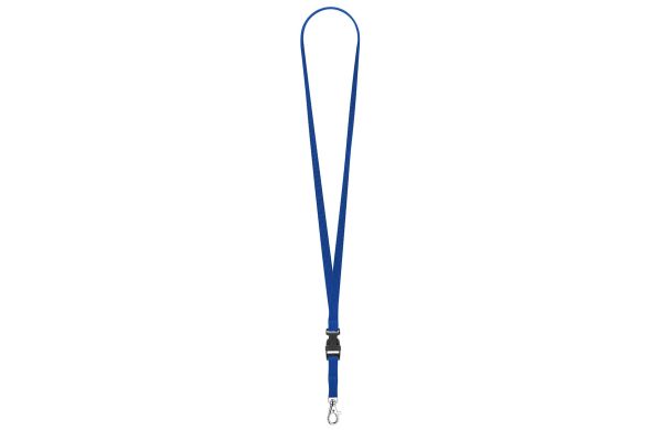 SchlüB-Lanyard Schlauch mit Schnappverschluss_ 15 mm_ blau