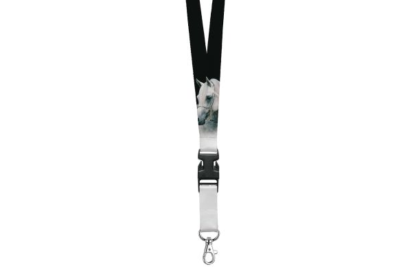 Schlüsselband/Lanyard "Transfer" mit Karabinerhaken und Schnappverschluss, Bandbreite 20 mm