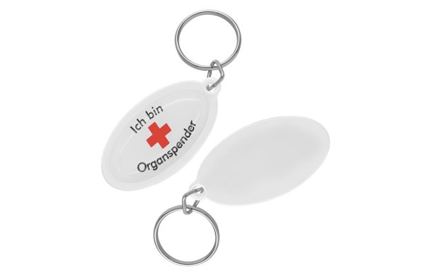 Schlüsselanhänger "Organspender" , weiß