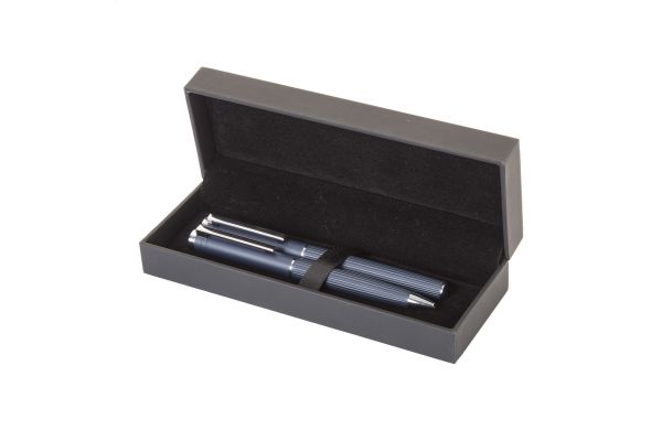 Schreibgeräteset Stripo, dunkelblau