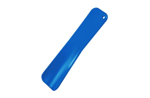 Schuhlöffel mit Öse_ rechteckig_ kurz_ blau