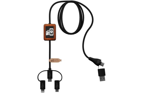 SCX.design C46 5-in-1 CarPlay-Kabel mit Leuchtlogo, schwarz