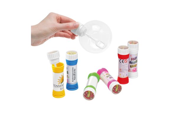 Seifenblasen, 50 ml, indiv. Aufkleber