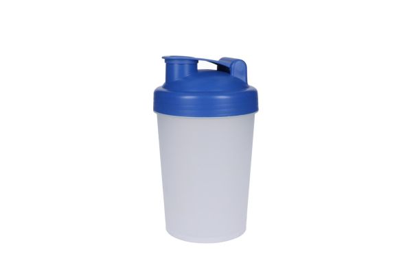 Shaker "Protein", 0,40 l, transparent/blau