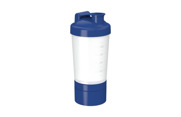 Shaker "Protein", Pro 2, 0,40 l, transparent/blau
