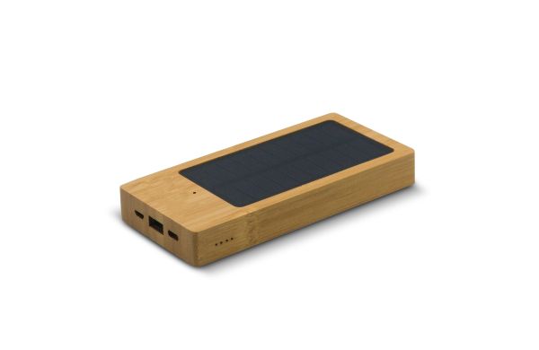 Solar Powerbank Bambus 8.000mAh, holz