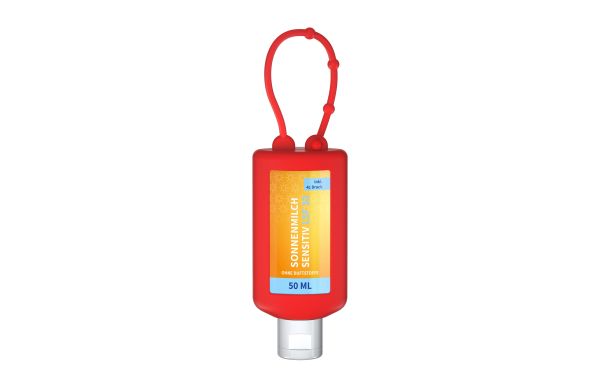 Sonnenmilch LSF 30 (sens.), 50 ml Bumper (rot), Body Label (R-PET)
