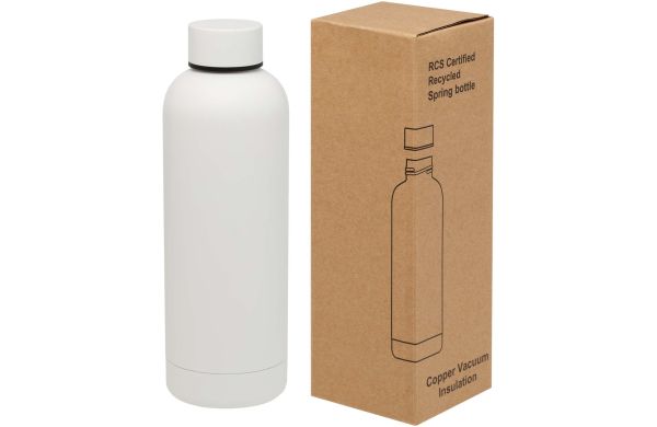 Spring 500 ml RCS-zertifizierte Kupfer-Vakuum Isolierflasche aus recyceltem Edelstahl, weiss