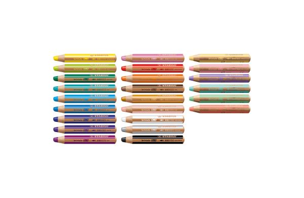 STABILO woody 3 in 1 Farbstift 6er-Set