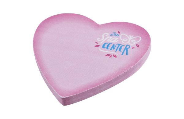 Sticky-Mateherzförmige recycelte Haftnotizen, weiss