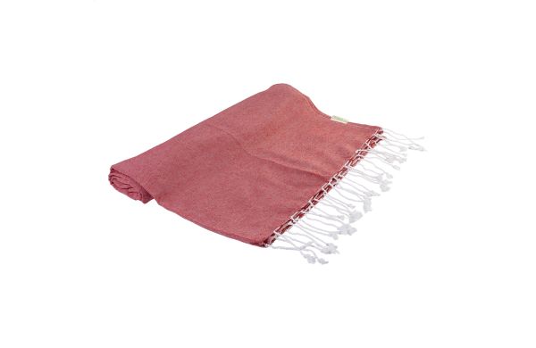 Strandtuch aus recycelter Baumwolle Aruba, rot