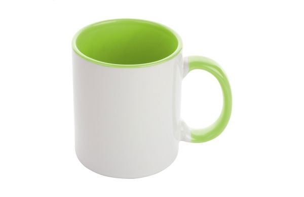 Sublimationstasse InnoColour, lindgrün/weiß