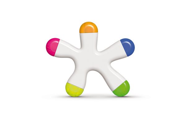 Textmarker Drop-Kleks, weiss