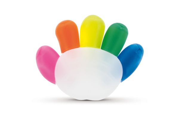 Textmarker Hand, weiss