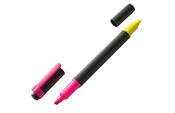 Textmarker mit zwei Markern  - schwarz