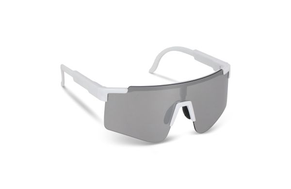 Tom R-PC Sport-Sonnenbrille mit verspiegelten Gläsern UV400, weiss