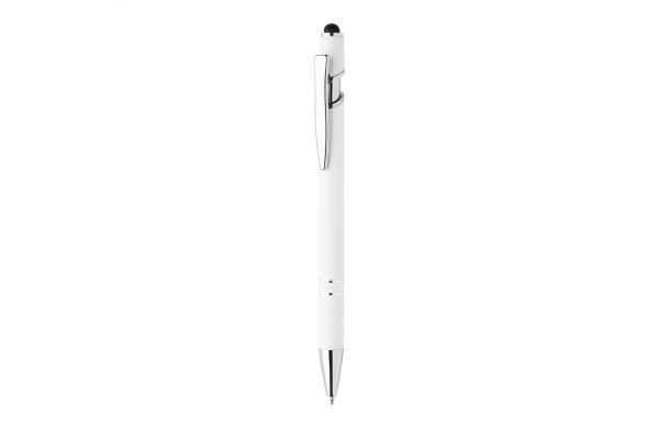 Tonnel Soft Touchpen-Kugelschreiber, weiss