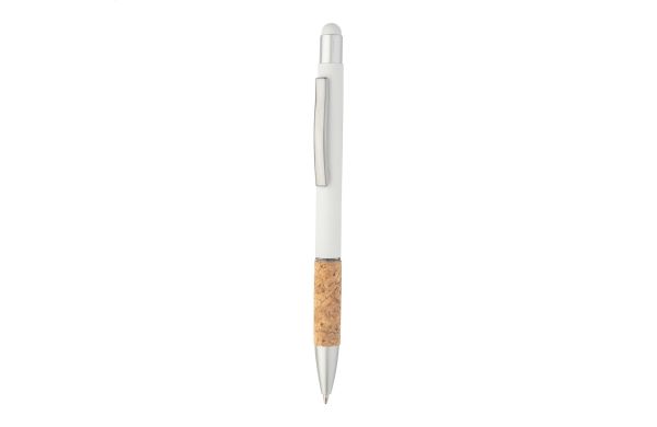 Touchpen mit Kugelschreiber Corbox, weiss