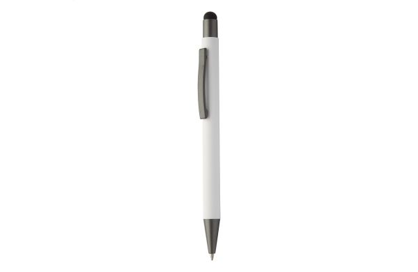 Touchpen mit Kugelschreiber Hevea, weiss