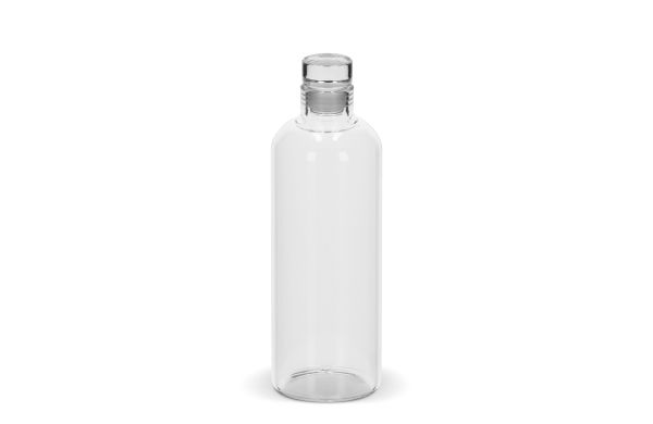 Trinkflasche aus Glas 750 ml, transparent