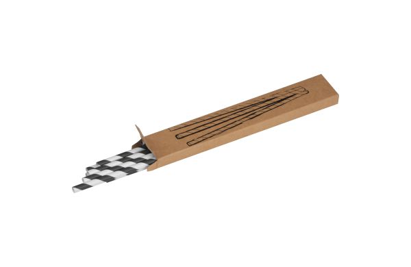 Trinkhalme 10 Stück - schwarz