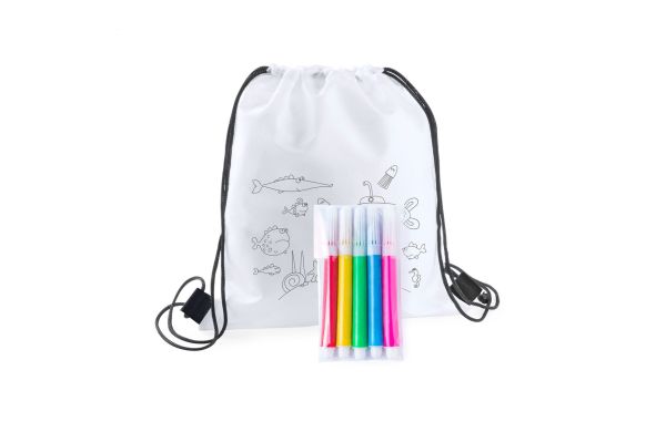 Turnbeutel zum Bemalen Backys, weiss