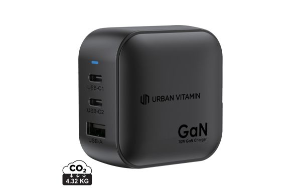 Urban Vitamin Santa Cruz 70W GAN-Ladegerät aus RCS rec. PC, schwarz