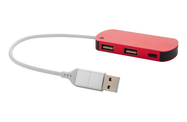 USB Hub Raluhub, rot