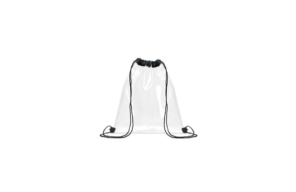 USEE Transparenter Kordelzugbeutel, schwarz