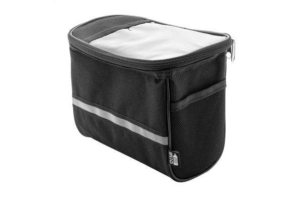 Velofon Plus RPET-Fahrrad-Handyhaltertasche, schwarz