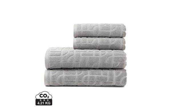VINGA Verso Handtuch aus OCS Bio-Baumwolle, 4er-Set, grau