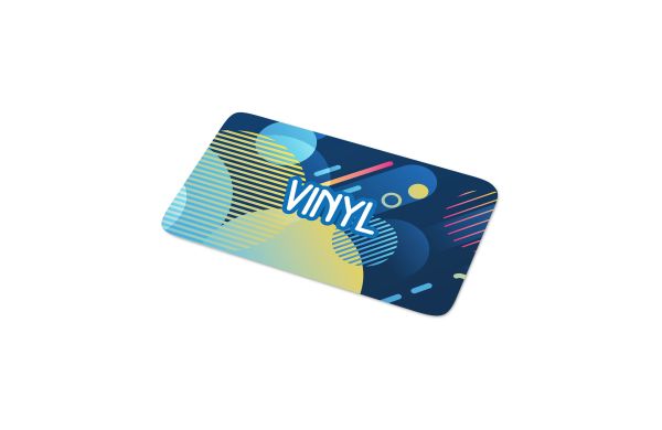 Vinyl Sticker Rechteck 80x25mm, weiss