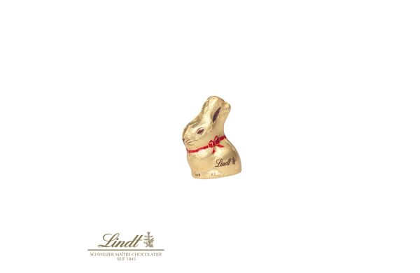 Werbekartonage mit Goldhase
