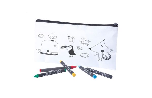 Willems Stiftetasche zum Ausmalen, weiss