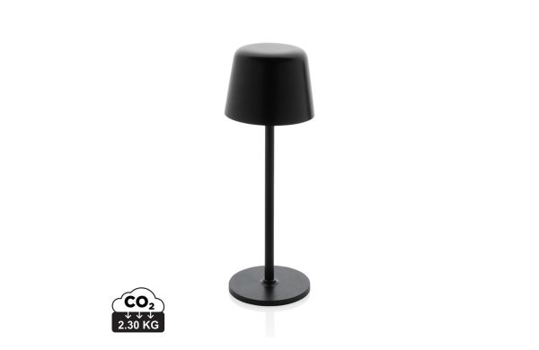 Zenic USB Tischleuchte aus RCS recyceltem Kunststoff, schwarz