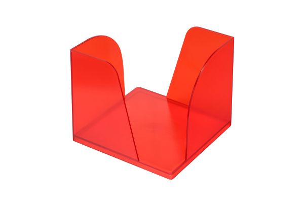 Zettelbox "Gamma", ungefüllt, gefrostet rot