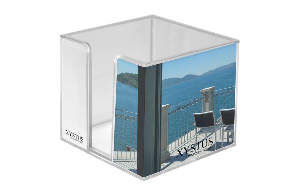 Zettelbox "Sigma", doppelwandig, glasklar