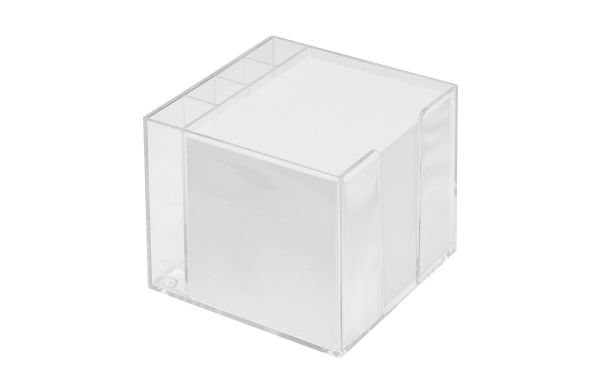 Zettelbox Epsilon mit Köcher_ glasklar