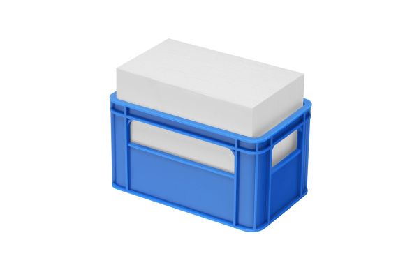 Zettelbox Getränkekasten_ blau