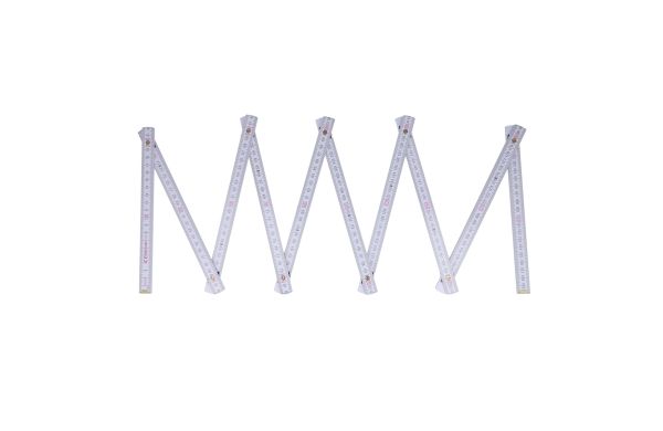 Zollstock Holz 2m Premium lackiert, weiss