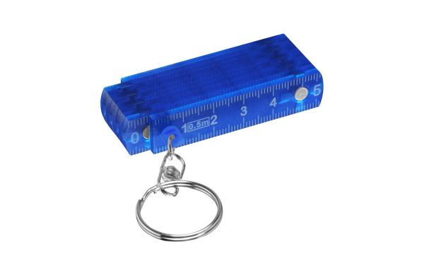 Zollstock Kunststoff_ mini_ blau-transparent