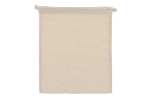 Zuziehbeutel OEKO-TEX® Baumwolle 140g/m² 25x30cm, ecru