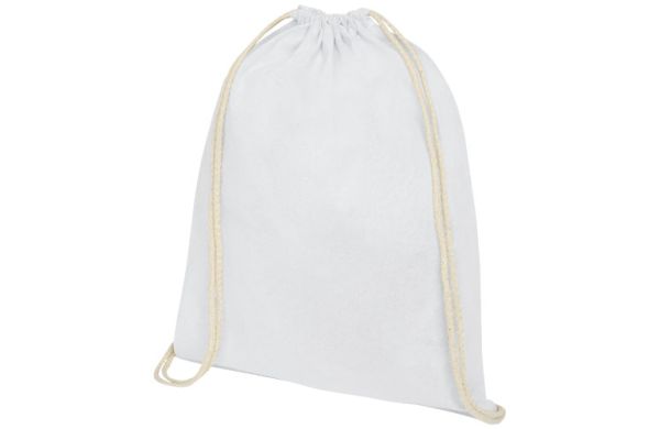 Oregon 140 g/m² Sportbeutel aus Baumwolle 5L - weiss 