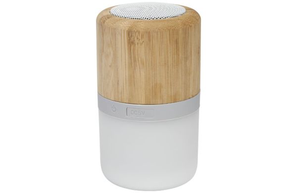 Aurea Bluetooth® Lautsprecher aus Bambus mit Licht - natur 