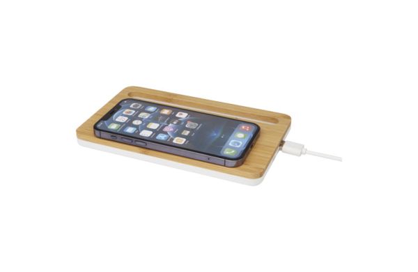 Medake kabelloses 10W Bambus Ladegerät - beige 