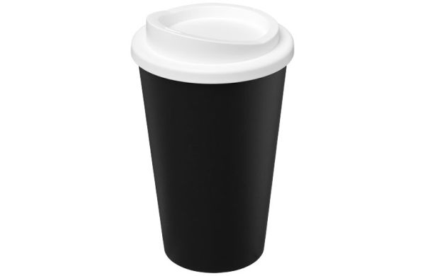 Americano® Eco 350 ml recycelter Becher - schwarz, weiss 