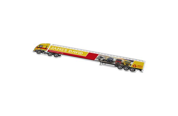 Tait 30 cm LKW-förmiges Lineal aus Recycling-Kunststoff - weiss 