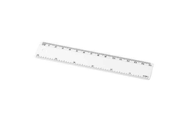 Refari 15 cm Lineal aus recyceltem Kunststoff - weiss 
