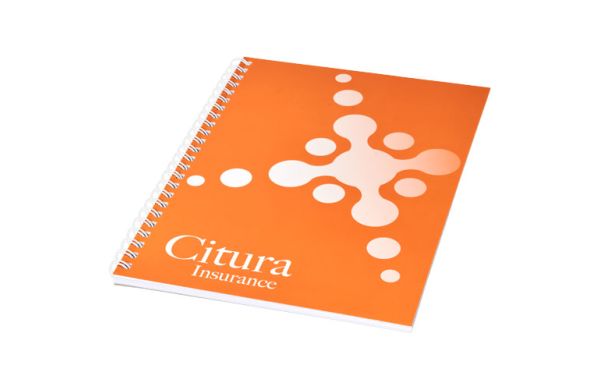 Desk-Mate® A4 Notizbuch mit Kunststoff Cover und Spiralbindung - weiss 